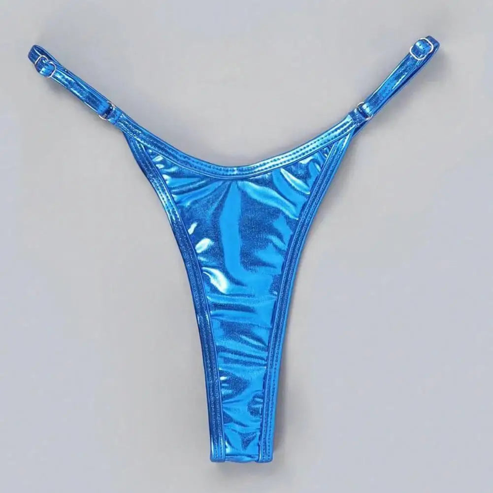 G-string Glossy Triangle Shape sexy low waist Beach Adjustable Strap Anti-septic Thong Lady Briefs Panties