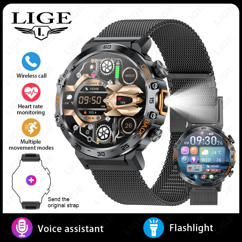 Smart Watch screen Waterproof Sports Watches Flashlight Smartwatch For Andrio