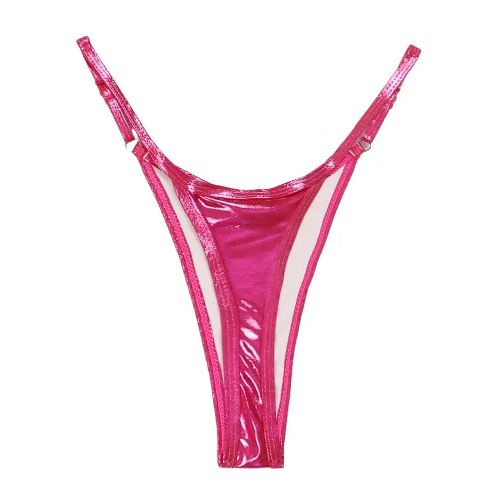 G-string Glossy Triangle Shape sexy low waist Beach Adjustable Strap Anti-septic Thong Lady Briefs Panties
