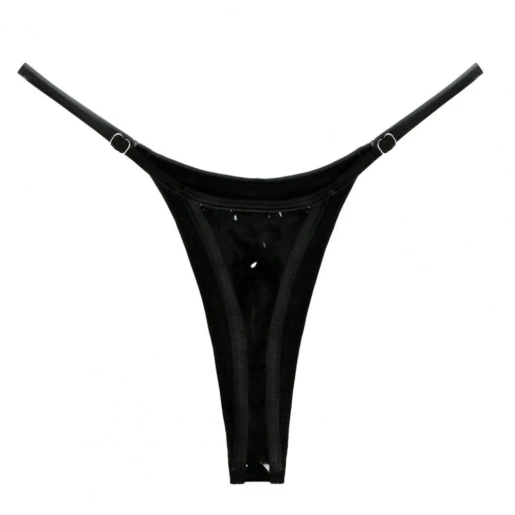 G-string Glossy Triangle Shape sexy low waist Beach Adjustable Strap Anti-septic Thong Lady Briefs Panties