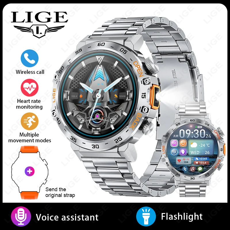 Smart Watch screen Waterproof Sports Watches Flashlight Smartwatch For Andrio