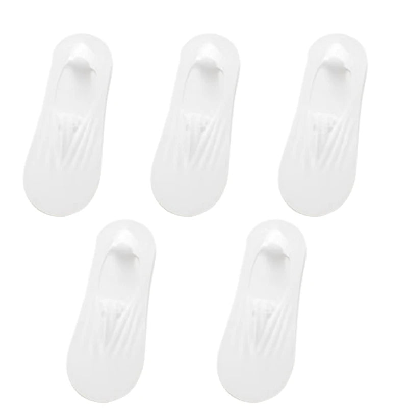 5Pairs Women Invisible Boat Socks Breathable Ultra-thin Sock Slippers High Quality Elastic Silk Low Sox