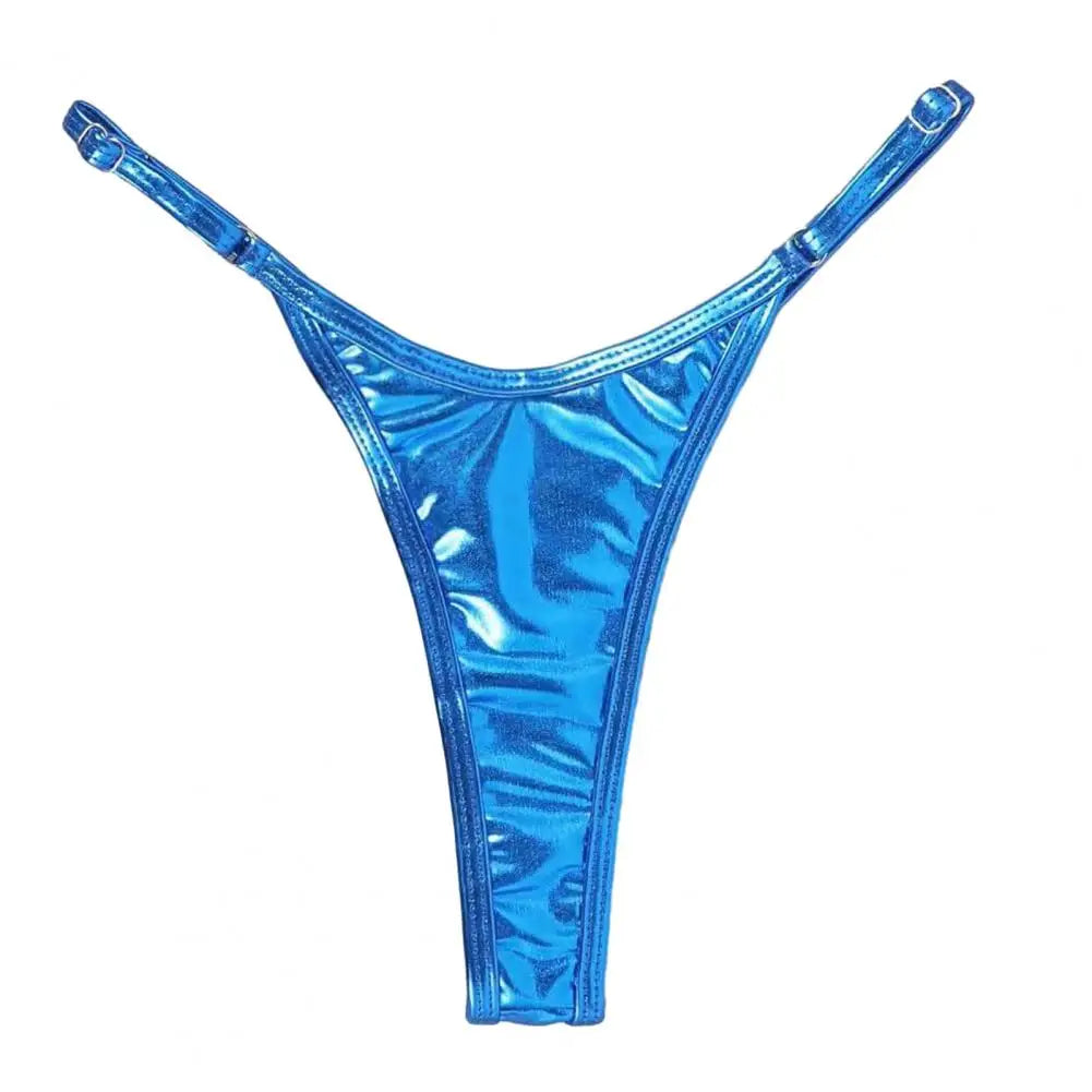 G-string Glossy Triangle Shape sexy low waist Beach Adjustable Strap Anti-septic Thong Lady Briefs Panties