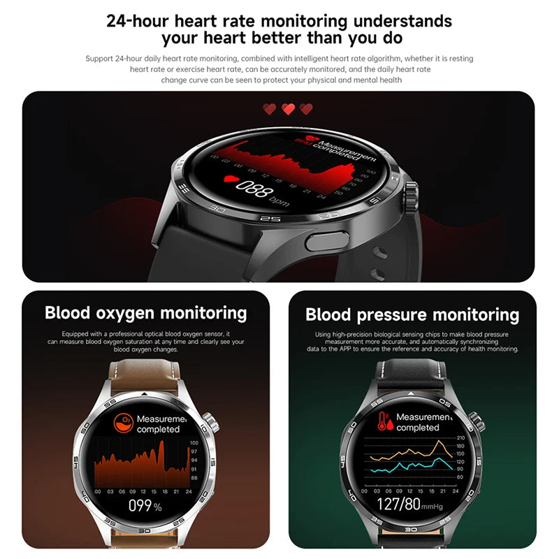 GT5 Pro Bluetooth Call Smart Watch Men For Huawei 1.53 AMOLED Screen Heart Rate Monitor NFC IP68 Waterproof GPS Sport Smartwatch